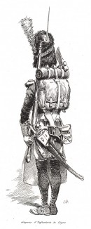Сапёр французской линейной пехоты в 1806 году (из Types et uniformes. L'armée françáise par Éduard Detaille. Париж. 1889 год)
