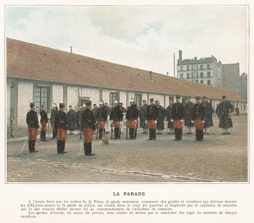 Построение взвода французской кавалерии. L'Album militaire. Livraison №3. Cavalerie. Serviсe interieur. Париж, 1890