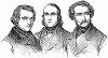 Луи Блан (1811 -- 1882), Луи Гарнье--Пажес (1803 -- 1878), Арманд Марраст (1801 -- 1852) -- французские государственные деятели периода Второй республики, провозглашённой после революции 1848 года (The Illustrated London News №308 от 18/03/1848 г.)