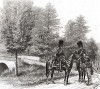 Проверка документов образца 1836 года (из Types et uniformes. L'armée françáise par Éduard Detaille. Париж. 1889 год)
