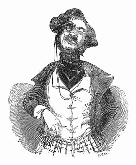 Иллюстрация к собственному рассказу, сделанная Альфредом Генри Форрестером (1804 -- 1872 гг.), британским автором, иллюстратором и художником, также известным под псевдонимом Альфред "Воронье перо" (The Illustrated London News №88 от 06/01/1844 г.)