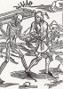 Смерть и дурак (иллюстрация к главе 85 книги Себастьяна Бранта "Корабль дураков", гравированная Дюрером в 1494 году)