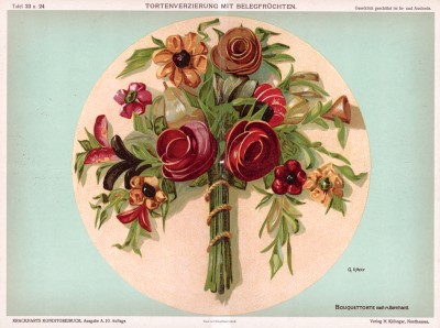 Торт, украшенный цветами из крема, от баварского кондитера Макса Бернхарда