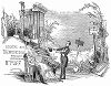 Буффонада популярного британского драматурга Джеймса Робинсона Планше (1796 -- 1880 гг.) на сцене лондонского театра Хеймаркет (The Illustrated London News №102 от 13/04/1844 г.)