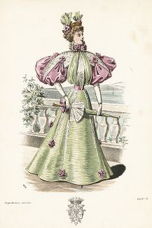 Французская мода из журнала La Mode de Style, выпуск № 27, 1895 год.