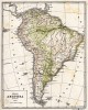 Физическая карта Южной Америки. Новый учебный географический атлас для полного гимназического курса, состоящий из 38 карт. Санкт-Петербург, 1907