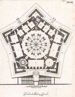 План палаццо Фарнезе в Капрароле. 