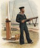 Матрос береговой охраны, изображённый на обложке книги Her Magesty's Navy vol. II. Лондон. 1881 год
