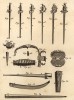 Полировщик. Современное оружие, составные части шпаги (Ивердонская энциклопедия. Том V. Швейцария, 1777 год)