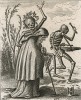 Смерть забирает Старуху ("Пляски смерти" Ганса Гольбейна Младшего, гравированные Венцеслаусом Холларом (лист 29))