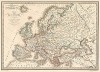 Карта Европы на 1813 год. Atlas universel de geographie ancienne et moderne..., л.19. Париж, 1842