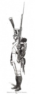 Гренадер французской линейной пехоты в 1812 году (из Types et uniformes. L'armée françáise par Éduard Detaille. Париж. 1889 год)