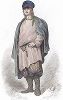 Молодой русский крестьянин. Лист из серии Musée Cosmopolite; Musée de Costumes, Париж, 1850-63
