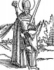 Святой Килиан, мученик и просветитель. Ганс Бальдунг Грин. Иллюстрация к Hortulus Animae. Издал Martin Flach. Страсбург, 1512