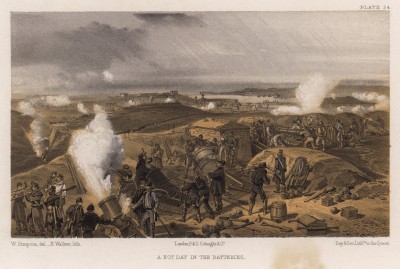 Горячий день на батарее (лист 34 из The Seat of War in the East. Лондон. 1855 год)