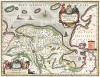 Карта провинции Гроннинген. Groninga dominium. Auctore Bartholdo Wicheringe. Составил Бартольд Вишеринг. Издали Виллем Блау и Ян Янсониус. Амстердам, 1634