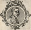 Аполлоний Родосский (ок. 295--после 247 гг. до н.э.) -- поэт и грамматик античной эпохи (лист 25 иллюстраций к известной работе Medicorum philosophorumque icones ex bibliotheca Johannis Sambuci, изданной в Антверпене в 1603 году)