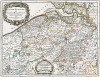 Карта Фландрии испанской и Фландрии голландской. Flandre espagnole, et Flandre hollandoise: dressée sur les memoires les plus nouveaux par le Sr. Sanson, geographe ordinaire du Roy. Амстердам, 1750
