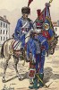 1803 г. Знаменосец и лейтенант 10-го гусарского полка французской армии. Коллекция Роберта фон Арнольди. Германия, 1911-29