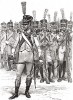 Строй французской линейной пехоты в 1806 году (из Types et uniformes. L'armée françáise par Éduard Detaille. Париж. 1889 год)