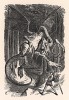 Летит ужасный Бармаглот и пылкает огнём! (иллюстрация Джона Тенниела к книге Льюиса Кэрролла «Алиса в Зазеркалье», выпущенной в Лондоне в 1870 году)