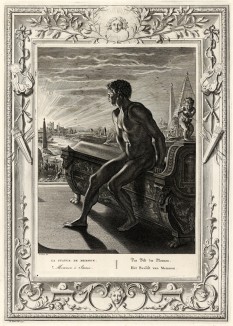Колосс Мемнона (лист известной работы "Храм муз", изданной в Амстердаме в 1733 году)