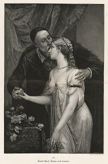 "Тициан и Лавиния" работы Эрнста Климта. Moderne Kunst..., т. 9, Берлин, 1895 год. 