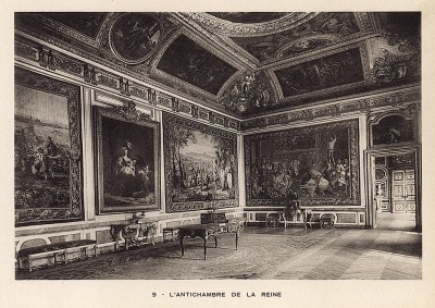 Версаль. Прихожая королевы. Фототипия из альбома Le Chateau de Versailles et les Trianons. Париж, 1900-е гг.