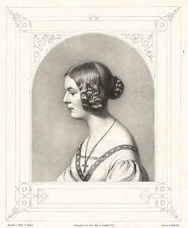 Елизавета Алексеевна Жуковская (1821-1856) - супруга В.А. Жуковского. 
