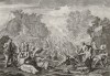 Израильтяне голодают в пустыне (из Biblisches Engel- und Kunstwerk -- шедевра германского барокко. Гравировал неподражаемый Иоганн Ульрих Краусс в Аугсбурге в 1700 году)