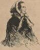 Женщина в шляпке.  Офорт Жюля де Гонкура по оригиналу Поля Гаварни. Издание журнала “L’Art”, 1861 год. 
