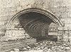 Арка старого Лондонского моста, называемого Long Entry Lock. Офорт известного английского художника и гравера Эдварда Кука из серии 'Views of the old and new London bridges", 1832.