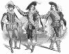 Воспитанники Итонского колледжа, переодетые в костюмы, изображают известных исторических персонажей разных времён во время фестиваля 1844 года, повторяющегося каждые три года (The Illustrated London News №109 от 01/05/1844 г.)