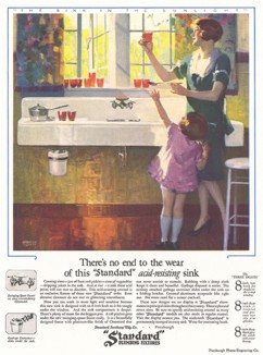 "Раковина в солнечном свете". Американская реклама сантехники 1920-х годов. 