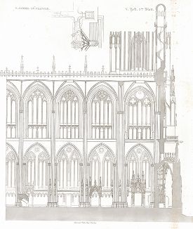 Регенсбургский собор, лист 17. Die Architectur des Mittelalters in Regensburg..., Нюрнберг, 1834-39 гг. 