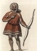 Самоед с охотничьим луком (лист 43 иллюстраций к известной работе Эдварда Хардинга "Костюм Российской империи", изданной в Лондоне в 1803 году)
