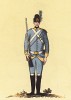 Австрийский военный полицейский в 1796 году (из популярной в нацистской Германии работы Мартина Лезиуса Das Ehrenkleid des Soldaten... Берлин. 1936 год)