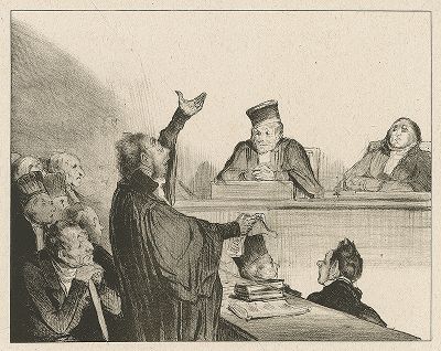 Робер Макер, адвокат. Литография Оноре Домье из серии "Les Robert Macaire", 1838 год.