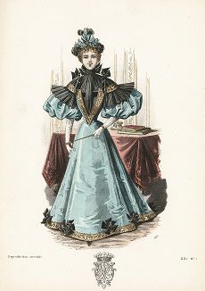 Французская мода из журнала La Mode de Style, выпуск № 7, 1896 год.