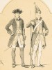 Мушкетёр и гренадер (первоначальное обмундирование кадетов 1730 года) (Русский художественный листок. N 22 за 1851 год)
