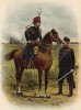 Офицеры Генерального штаба голландской армии (иллюстрация к работе Onze krijgsmacht met bijshriften... (голл.), изданной в Гааге в 1886 году)