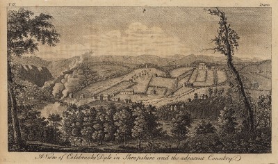 Вид на Кольбрук Дейл в графстве Шропшир (Англия) (из A New Display Of The Beauties Of England... Лондон. 1776 г. Том 2. Лист 233)