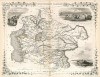 Независимая Тартария (Средняя Азия). Independent Tartary. Карту составил Джон Таллис для The Illustrated Atlas Р.Монтгомери. Лондон, 1851