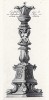 Канделябр с античными рельефами, ныне находящийся в Стокгольме (лист 50 из Manuale di vari ornamenti contenete la serie del candelabri antichi. Рим. 1790 год)