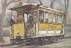 Французский электрический трамвай, курсировавший по маршруту Кланьи - Версаль в 1910 году. Les chemins de fer, Париж, 1935
