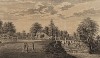 Вид на водопад и грот в парке Виндзорского замка (Виндзорский парк) (из A New Display Of The Beauties Of England... Лондон. 1776 год. Том 1. Лист