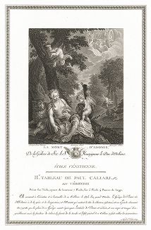 Смерть Адониса кисти Паоло Веронезе. Лист из знаменитого издания Galérie du Palais Royal..., Париж, 1808
