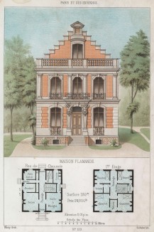 Дом "фламандская школа" (из популярного у парижских архитекторов 1880-х Nouvelles maisons de campagne...)