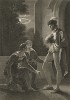 Иллюстрация к пьесе Шекспира "Генрих VI, часть вторая", акт II, сцена II: Уорик и Солсбери признают Йорка королем. Boydell's Graphic Illustrations of the Dramatic works of Shakspeare, Лондон, 1803.