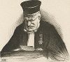 Симон Эдмю Поль Жакино-Годар (Jacquinot Godart), Председатель суда. Редкая литография Оноре Домье, 1833 год. 